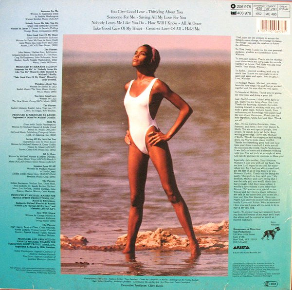 Whitney Houston : Whitney Houston (LP, Album, RE)