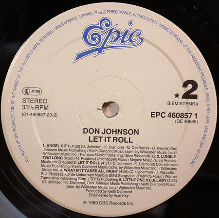 Don Johnson : Let It Roll (LP, Album)