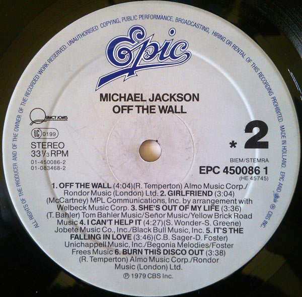 Michael Jackson : Off The Wall (LP, Album, RE, Gat)