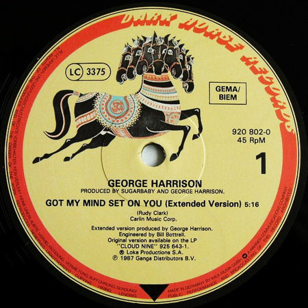George Harrison : Got My Mind Set On You (Extended Version) (12", Maxi)