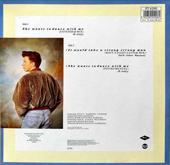 Rick Astley - She Wants To Dance With Me (12") (Near Mint (NM or M-))