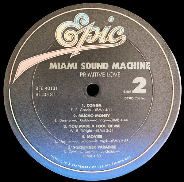 Miami Sound Machine : Primitive Love (LP, Album, Car)