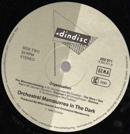 Orchestral Manoeuvres In The Dark Organisation (LP) (Near Mint (NM Or
