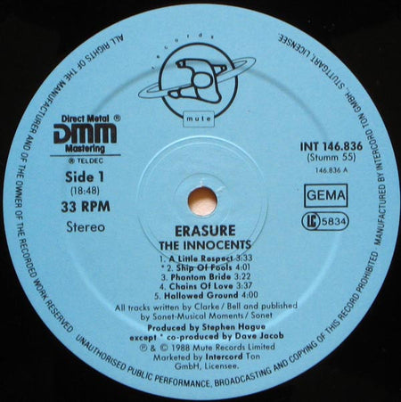 Erasure : The Innocents (LP, Album, Tel)
