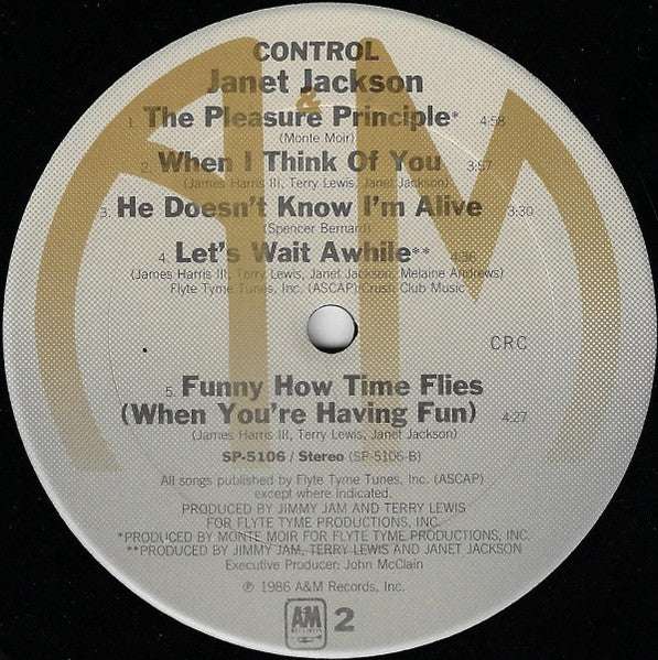 Janet Jackson : Control (LP, Album, Club)
