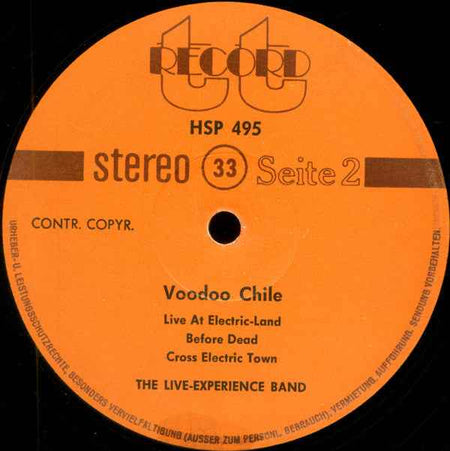 The Live Experience Band - Voodoo Chile - Live Experience 69-70 (LP) (Very Good Plus (VG+))