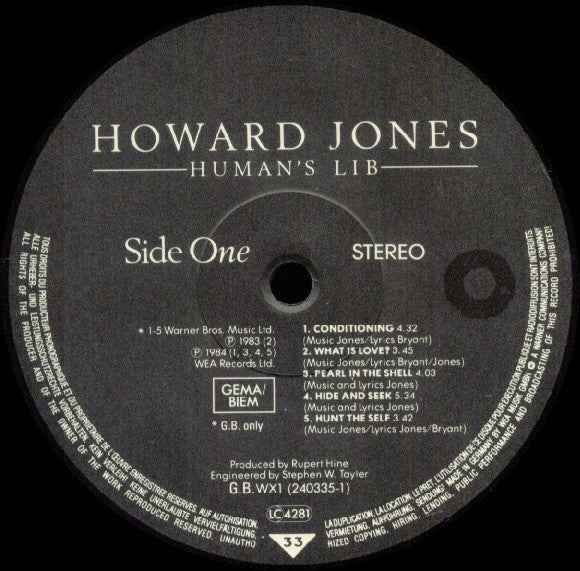Howard Jones Human'S Lib (LP) (Near Mint (NM Or M ))
