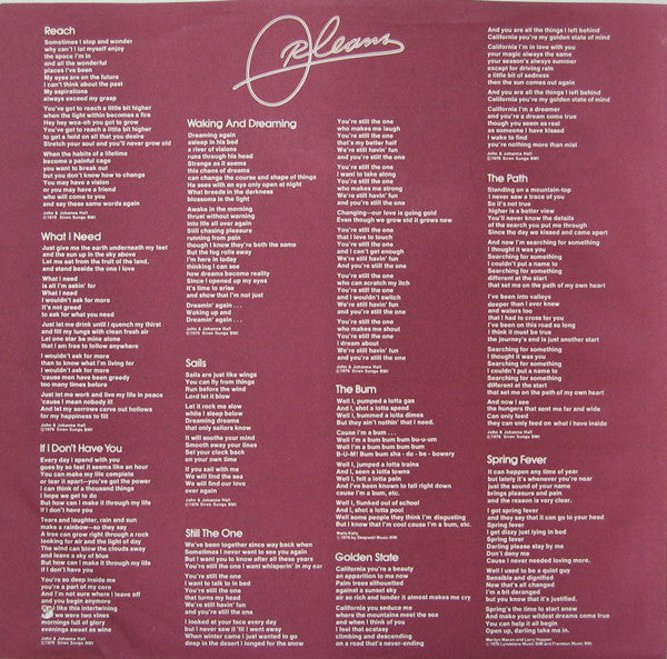 Orleans : Waking And Dreaming (LP, Album, CSM)
