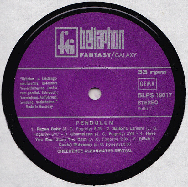 Creedence Clearwater Revival : Pendulum (LP, Album)
