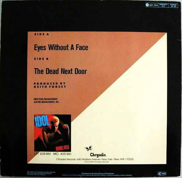 Billy Idol - Eyes Without A Face (12") (Near Mint (NM or M-))