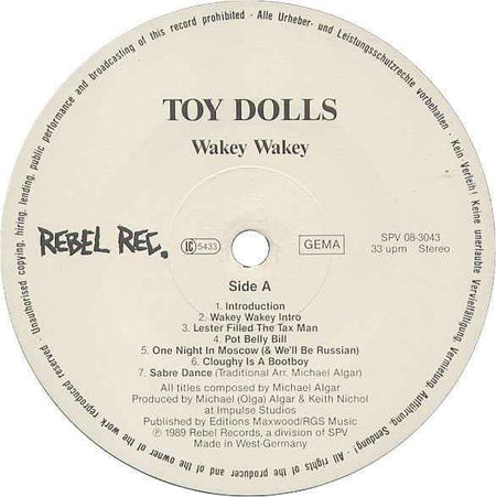 Toy Dolls - Wakey Wakey! (LP) (Near Mint (NM or M-))