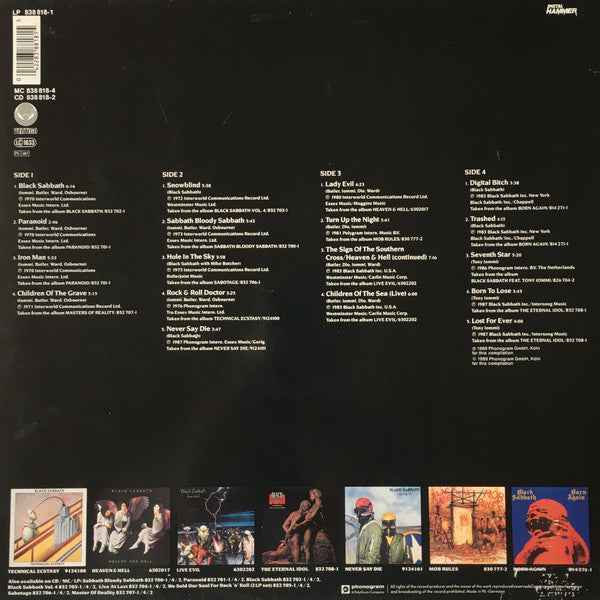 Black Sabbath - Blackest Sabbath: Black Sabbath 1970-1987 (2xLP) (Very Good Plus (VG+))
