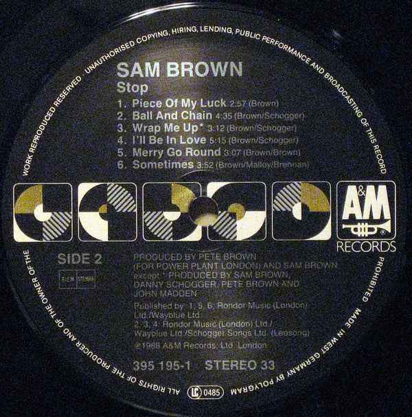 Sam Brown - Stop! (LP) (Near Mint (NM or M-))