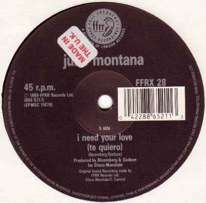June Montana - I Need Your Love (12") (Near Mint (NM or M-))