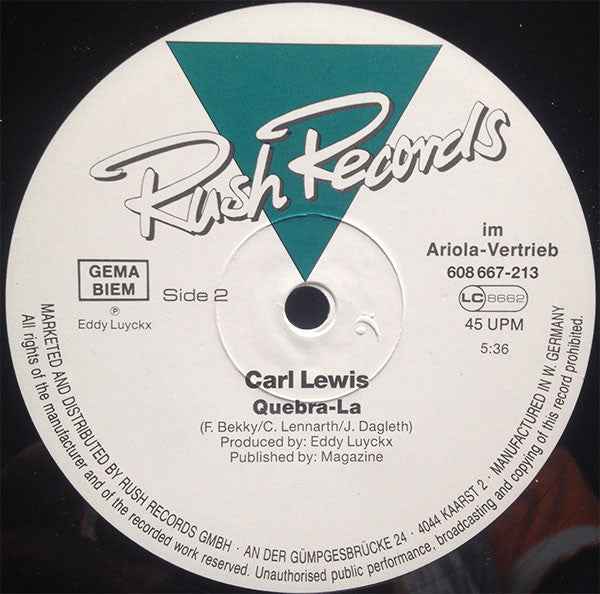 Carl Lewis - Break It Up (12") (Near Mint (NM or M-))