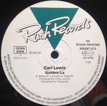 Carl Lewis - Break It Up (12") (Near Mint (NM or M-))