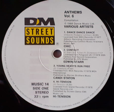 Various : Anthems Volume 6 (LP, Comp)