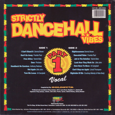 Various : Strictly Dancehall Vibes / Vocals (Part 1) (LP, Comp)