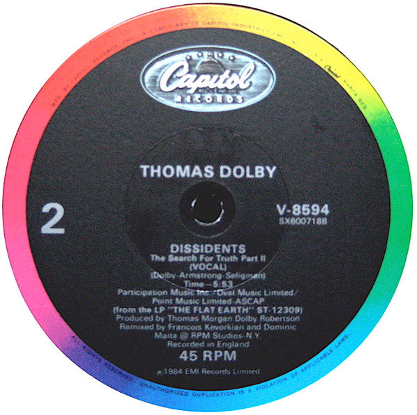 Thomas Dolby : Dissidents: The Search For Truth Parts 1-2 (12", Single)