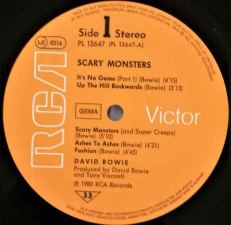 David Bowie - Scary Monsters (LP) (Very Good Plus (VG+))