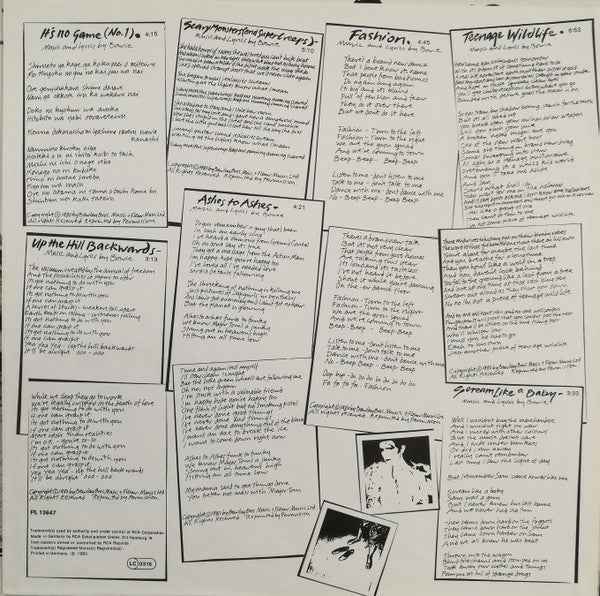 David Bowie - Scary Monsters (LP) (Very Good Plus (VG+))