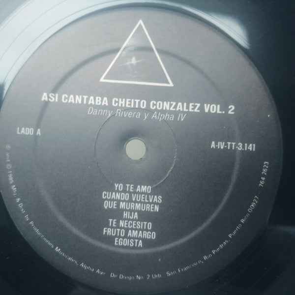 Danny Rivera Y Alpha IV - Asi Cantaba Cheito Gonzalez Vol. 2 (LP) (Near Mint (NM or M-))