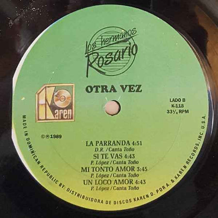 Los Hermanos Rosario -  Otra Vez (LP) (Very Good Plus (VG+))