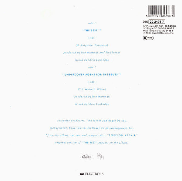 Tina Turner : The Best (7", Single)