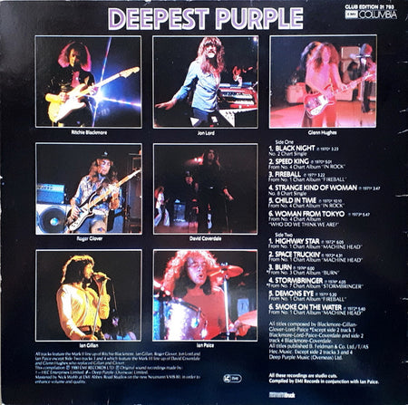 Deep Purple : Deepest Purple : The Very Best Of Deep Purple (LP, Comp, Club)