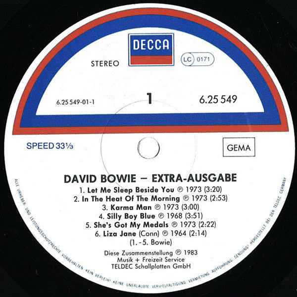 David Bowie - Extra-Ausgabe (LP) (Near Mint (NM or M-))