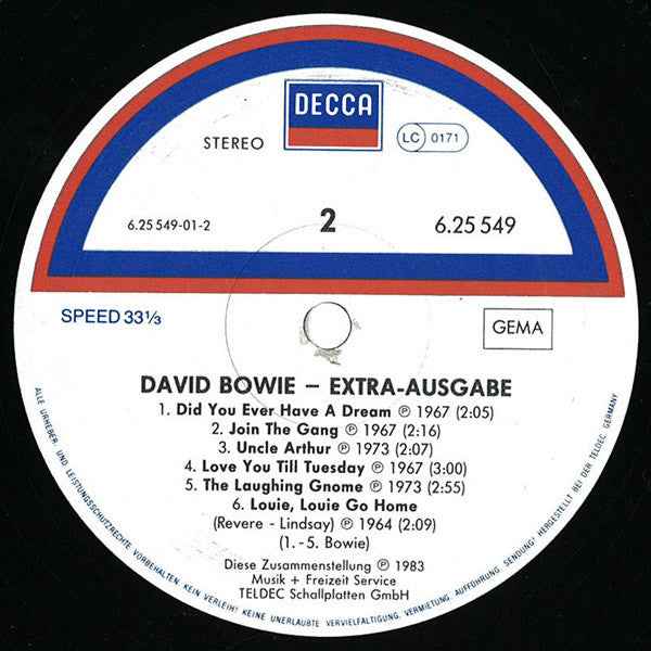 David Bowie - Extra-Ausgabe (LP) (Near Mint (NM or M-))