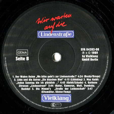 Various : Wir Warten Auf Die Lindenstraße (LP, Comp, Gat)