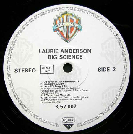 Laurie Anderson - Big Science (LP) (Near Mint (NM or M-))