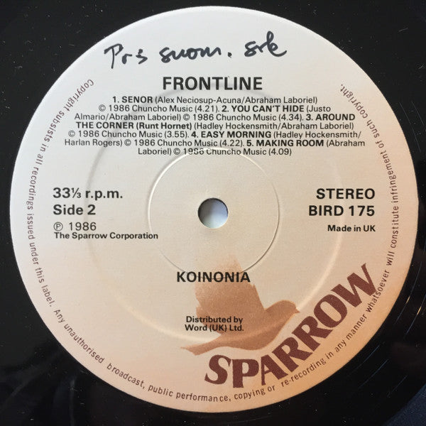 Koinonia : Frontline (LP, Album)
