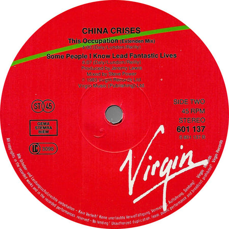 China Crisis : Wishful Thinking (12", Single)