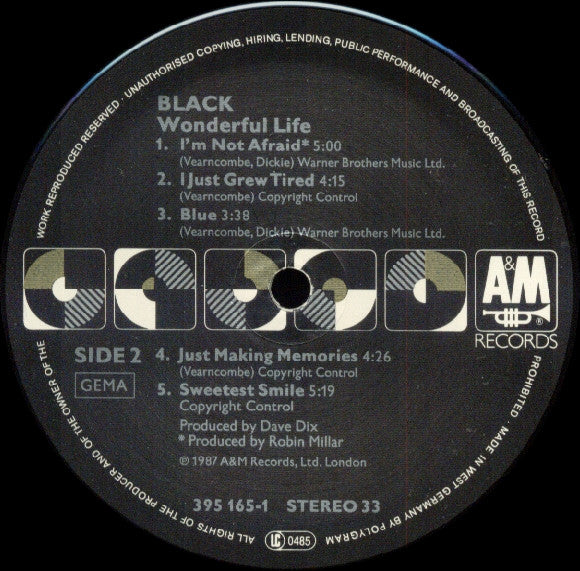 Black (2) : Wonderful Life (LP, Album)