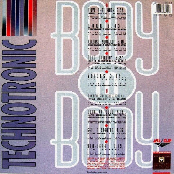 Technotronic : Body To Body (LP, Album)