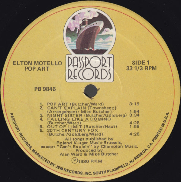 Elton Motello : Pop Art (LP, Album)