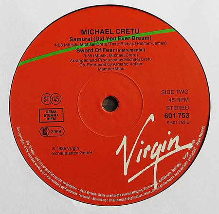 Michael Cretu - Samurai (English Version) (12") (Near Mint (NM or M-))