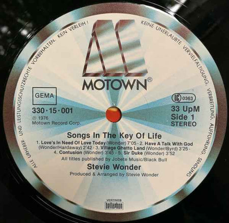 Stevie Wonder - Songs In The Key Of Life (2xLP) (Very Good Plus (VG+))