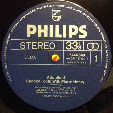 Spooky Tooth With Pierre Henry - Ceremony (LP) (Near Mint (NM or M-))