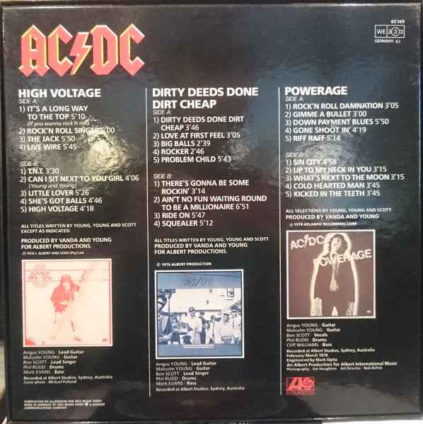 AC/DC - 3 Record Set (3xLP) (Near Mint (NM or M-))