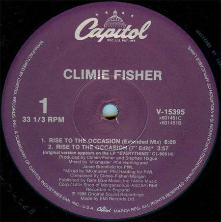 Climie Fisher - Rise To The Occasion (12") (Near Mint (NM or M-))