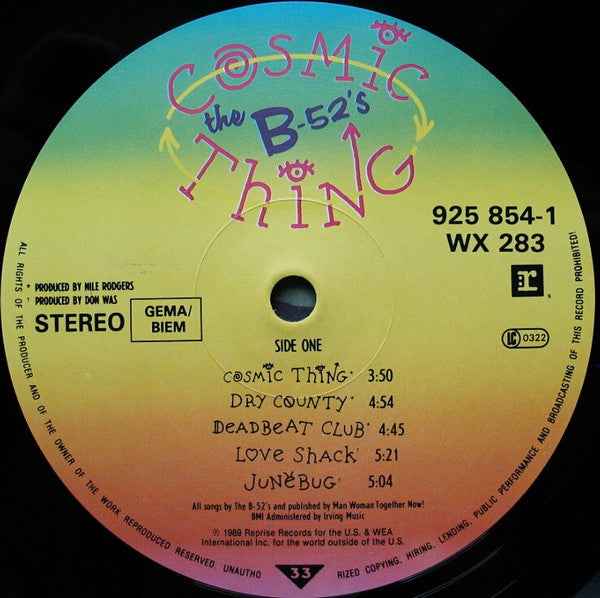 The B-52's - Cosmic Thing (LP) (Near Mint (NM or M-))