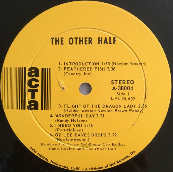 The Other Half : The Other Half (LP, Album, Ind)