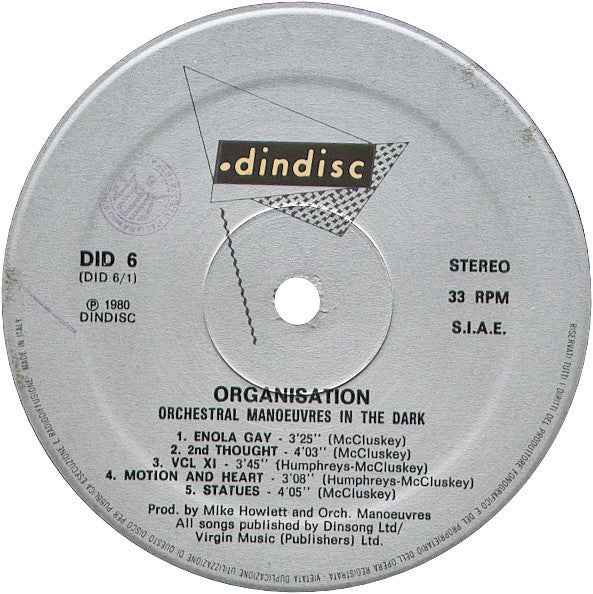 Orchestral Manoeuvres In The Dark - Organisation (LP) (Near Mint (NM or M-))