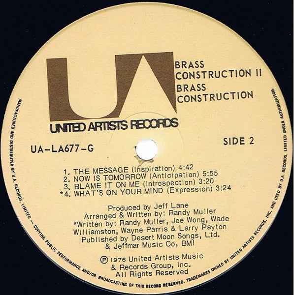 Brass Construction - Brass Construction II (LP) (Very Good Plus (VG+))